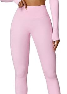 ABOCIW Workout Sets for Women 2 Piece Square Neck Long Sleeve Crop Tops High Waist Flared Leggings Gym Sets