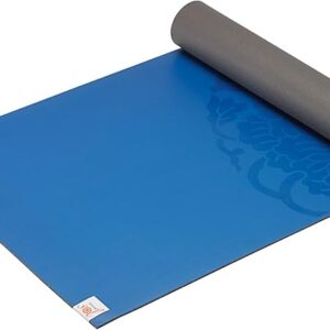 Gaiam Dry-Grip Yoga Mat - 5mm Thick Non-Slip Exercise & Fitness Mat for Standard or Hot Yoga, Pilates and Floor Workouts - Cushioned Support, Non-Slip Coat - 68 x 24 Inches