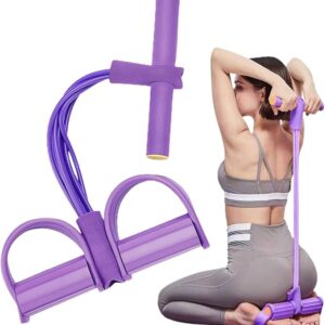 Multifunction Tension Rope, Pedal Ankle Puller, 6-Tube Elastic Yoga Pedal Puller Resistance Band, AB Workout Stuff Sit Up Exercise Equipment, Fitness Equipment for Yoga Stretching Slimming Training