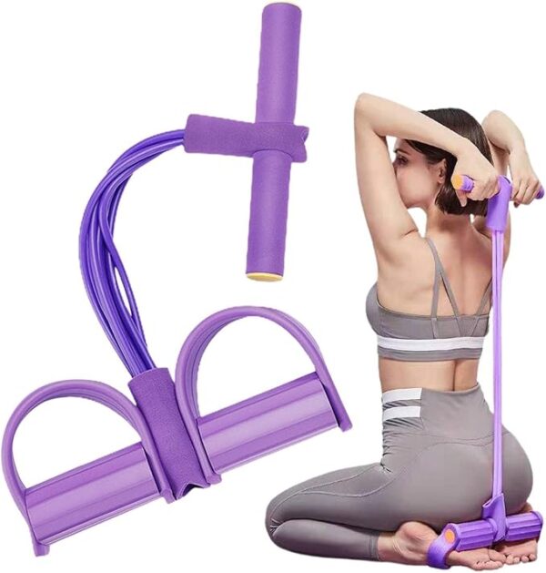 Multifunction Tension Rope, Pedal Ankle Puller, 6-Tube Elastic Yoga Pedal Puller Resistance Band, AB Workout Stuff Sit Up Exercise Equipment, Fitness Equipment for Yoga Stretching Slimming Training