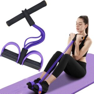 Multifunction Tension Rope, 6-Tube Elastic Yoga Pedal Puller Resistance Band, Natural Latex Tension Rope Fitness Equipment, for Abdomen/Waist/Arm/Leg Stretching Slimming Training