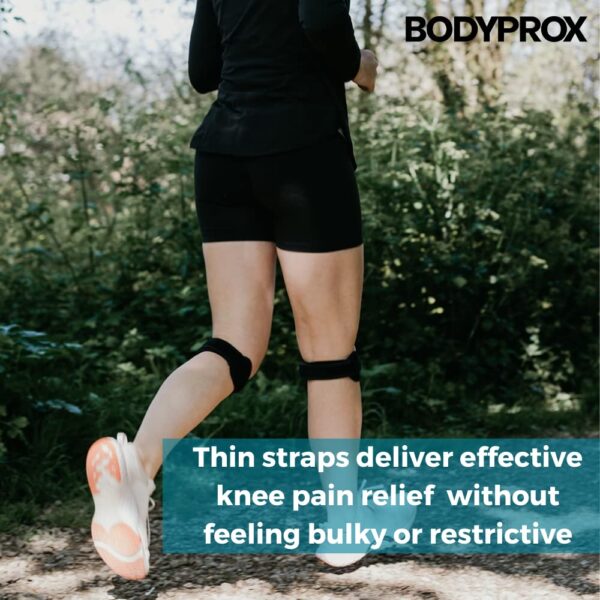 Bodyprox Patella Tendon Knee Strap 2 Pack, Knee Pain Relief Support Brace Hiking, Soccer, Basketball, Running, Jumpers Knee, Tennis, Tendonitis, Volleyball & Squats - Image 6