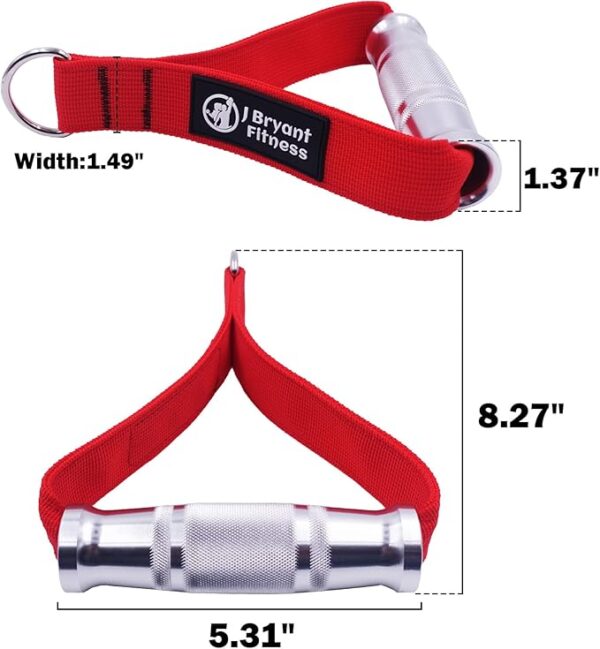 J Bryant Fitness Metal Gym Handles for Cable Machine Attachment Heavy Duty Aluminum Alloy Handle Grips Durable Workout Handles for Resistance Bands Pulley LAT Pull Down System - Image 6