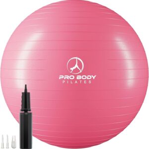 ProBody Pilates Exercise Ball - Multiple Sizes Gym Grade Balance Ball for Fitness, Yoga, Workout, Pregnancy & Physical Therapy
