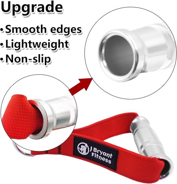 J Bryant Fitness Metal Gym Handles for Cable Machine Attachment Heavy Duty Aluminum Alloy Handle Grips Durable Workout Handles for Resistance Bands Pulley LAT Pull Down System - Image 3
