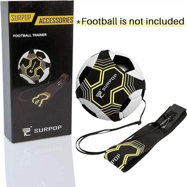 Soccer/Volleyball/Rugby Trainer, Football Kick Throw Solo Practice Training Aid Control Skills Adjustable Waist Belt for Kids Adults - Image 2