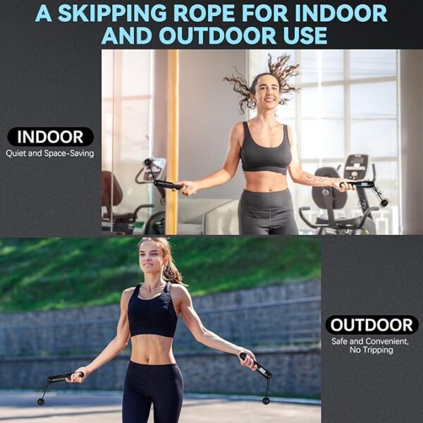 Skipping Rope with Counter, Cordless Jump Rope, Adjustable Digital Counting Jump Ropes, Gravity Ball Skipping, Weighted Jump Rope With Counter for Lose Weight, Burn Calories - Image 5