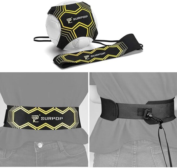 Soccer/Volleyball/Rugby Trainer, Football Kick Throw Solo Practice Training Aid Control Skills Adjustable Waist Belt for Kids Adults - Image 5