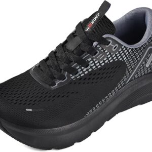 JACKSHIBO Wide Toe Box Shoes Women Arch Support Wide Sneakers for Running Walking Athletic Tennis Orthopedic Plantar Fasciitis Workout Flux Footwear with Thick Cushion Zero Drop Sole Width Shoes
